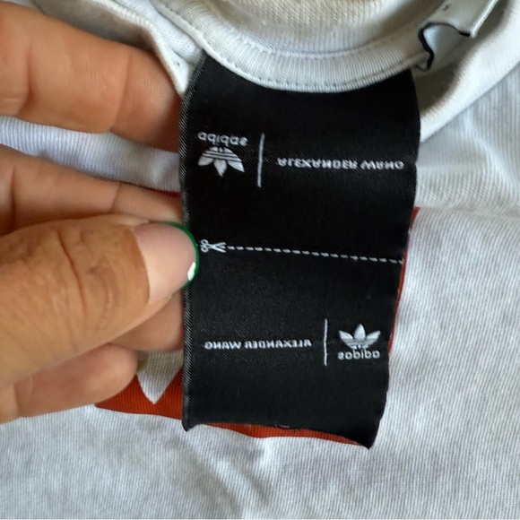 ADIDAS X ALEXANDER WANG WANG AW GRAPHIC TEE CORE WHITE/BORANGE size MEDIUM - Picture 5 of 5